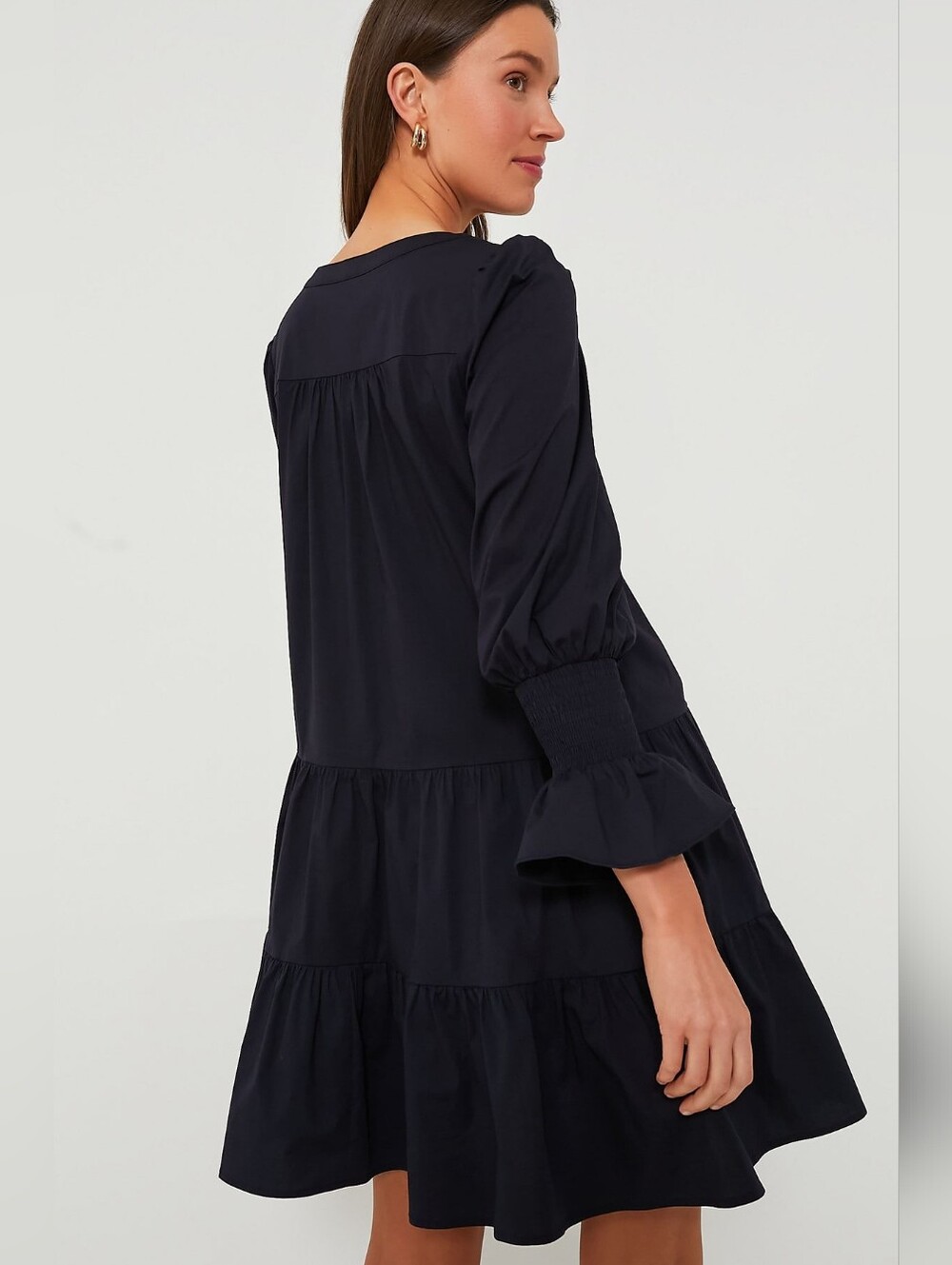 💘 Navy Cotton Poplin Kenzo Dress Size XL - Picture 4 of 11